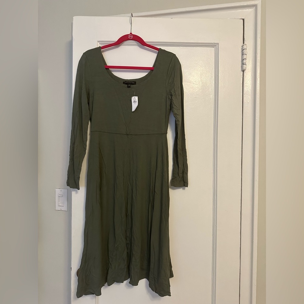 NWT Forest Green Dress, Banana Republic, Size M